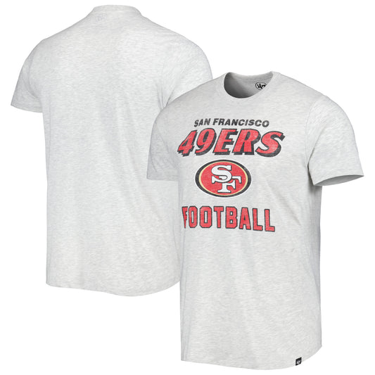 Men's '47 Heathered Gray San Francisco 49ers Dozer Franklin Lightweight T-Shirt