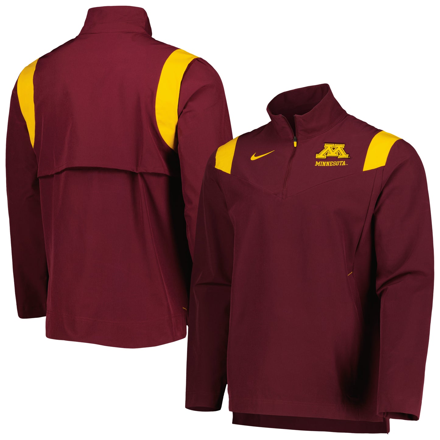 Men's Nike Maroon Minnesota Golden Gophers 2022 Coaches Sideline Quarter-Zip Top