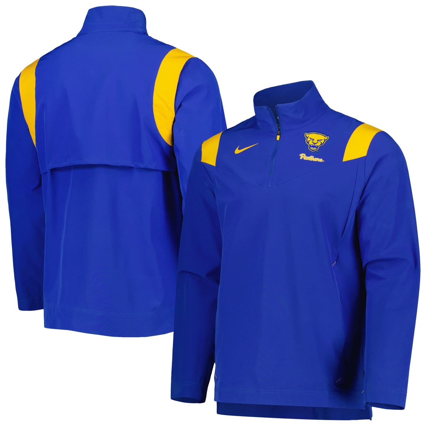 Men's Nike Royal Pitt Panthers 2022 Coaches Sideline Quarter-Zip Top