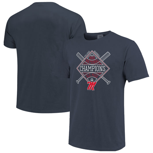 Women's Navy Ole Miss Rebels 2022 NCAA Men's Baseball College World Series Champions T-Shirt