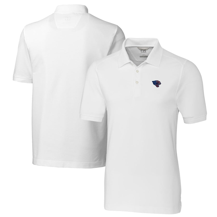 Men's Cutter & Buck White Jacksonville Jaguars Advantage Tri-Blend Pique Polo