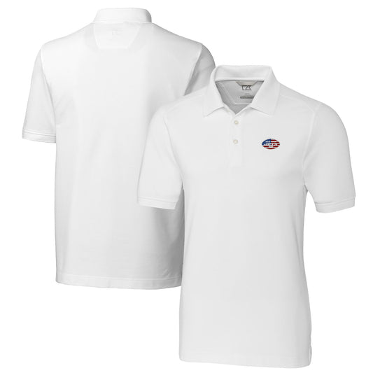 Men's Cutter & Buck White New York Jets Advantage Tri-Blend Pique Polo