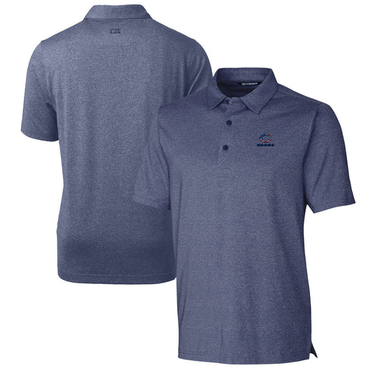 Men's Cutter & Buck Heathered Navy Chicago Bears Forge Stretch Polo