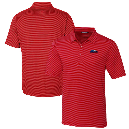 Men's Cutter & Buck Red Seattle Seahawks Forge Pencil Stripe Polo