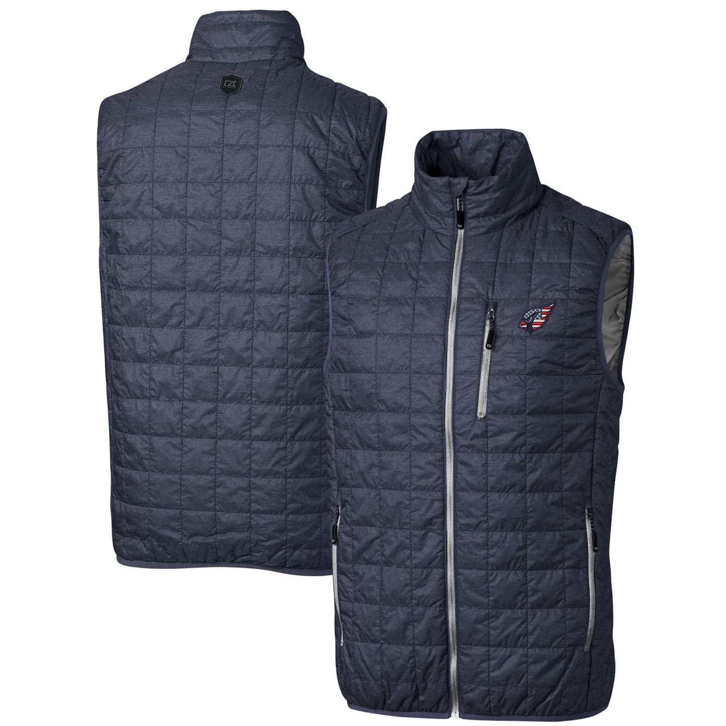 Men's Cutter & Buck Navy Arizona Cardinals Eco Insulated Full-Zip Puffer Vest