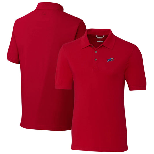 Men's Cutter & Buck Red Buffalo Bills Americana Big & Tall Advantage Tri-Blend Pique Polo