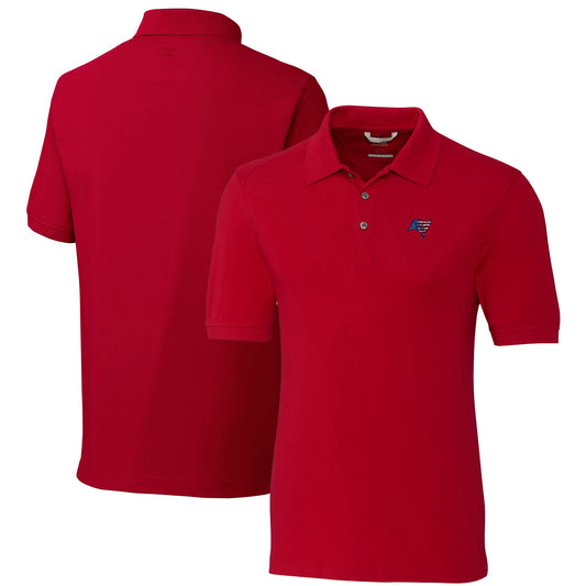 Men's Cutter & Buck Red Tampa Bay Buccaneers Americana Big & Tall Advantage Tri-Blend Pique Polo