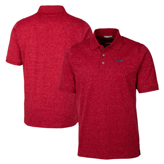 Men's Cutter & Buck Scarlet San Francisco 49ers Big & Tall Advantage Tri-Blend Space Dye Polo