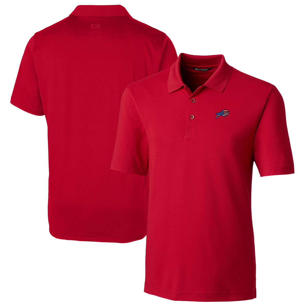Men's Cutter & Buck Red Buffalo Bills Big & Tall Team Forge Stretch Polo