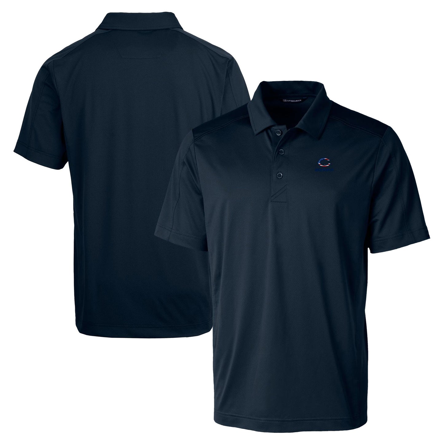 Men's Cutter & Buck Navy Chicago Bears Big & Tall Prospect Textured Stretch Polo