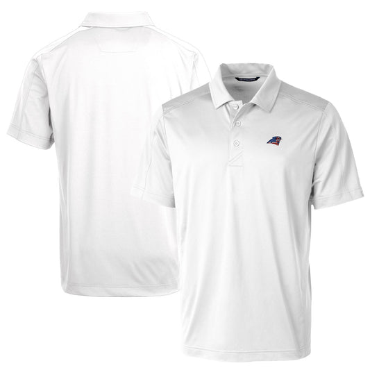 Men's Cutter & Buck White Carolina Panthers Big & Tall Prospect Textured Stretch Polo