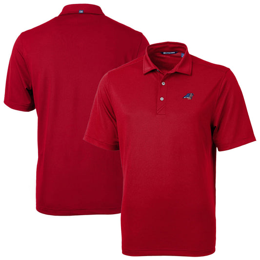 Men's Cutter & Buck Cardinal Carolina Panthers Big & Tall Virtue Eco Pique Recycled Polo