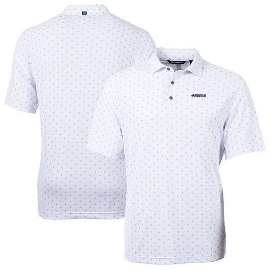 Men's Cutter & Buck White San Francisco 49ers Big & Tall Virtue Eco Pique Tile Print Recycled Polo