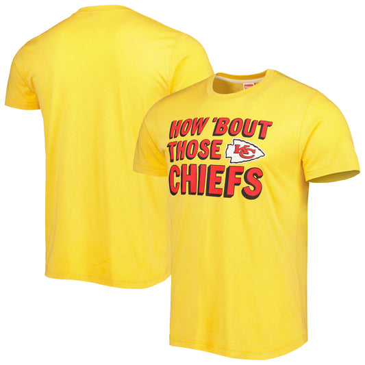 Men's Homage Gold Kansas City Chiefs Hyper Local Tri-Blend T-Shirt