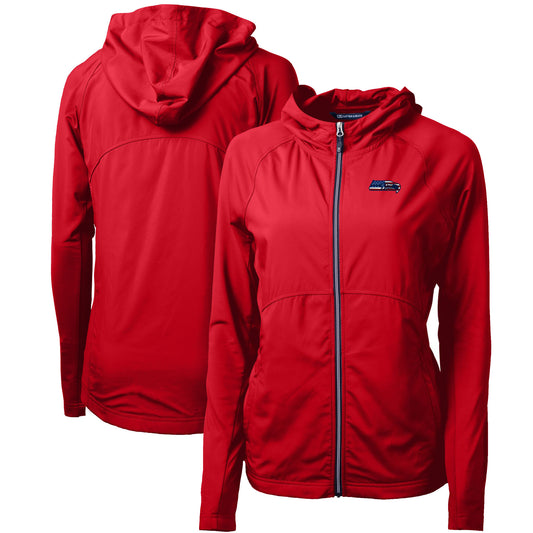 Women's Cutter & Buck Red Seattle Seahawks Adapt Eco Knit Full-Zip Jacket