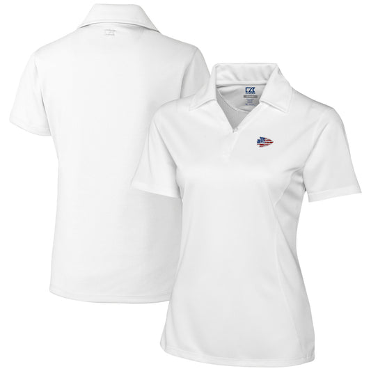 Women's Cutter & Buck White Kansas City Chiefs Genre DryTec Textured Polo