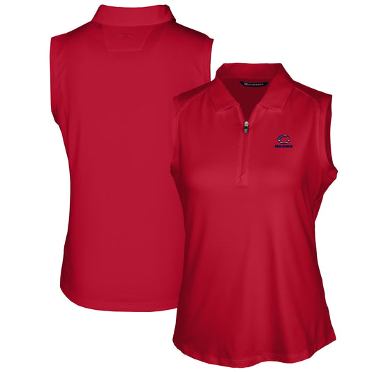 Women's Cutter & Buck Cardinal Chicago Bears Forge DryTec Stretch Sleeveless Polo