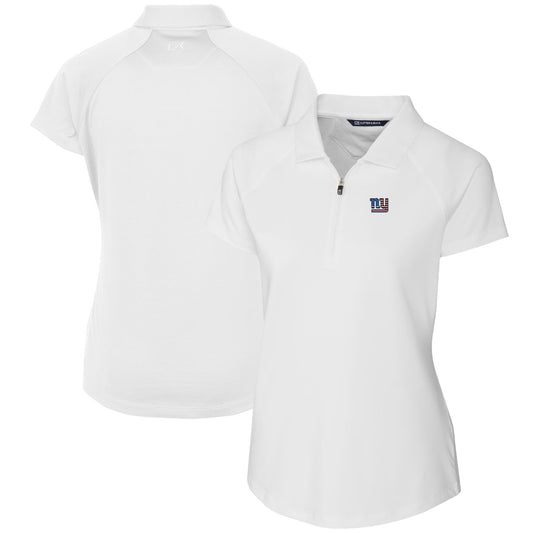 Women's Cutter & Buck White New York Giants Forge Stretch Polo