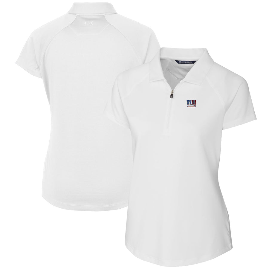 Women's Cutter & Buck White New York Giants Forge Stretch Polo