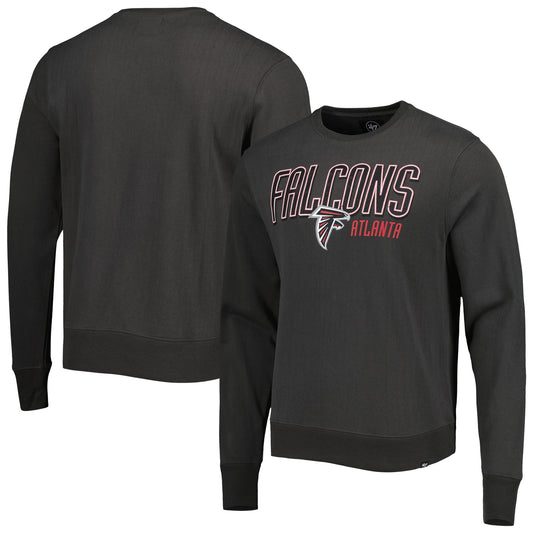 Men's '47 Charcoal Atlanta Falcons Locked In Headline Pullover Sweatshirt