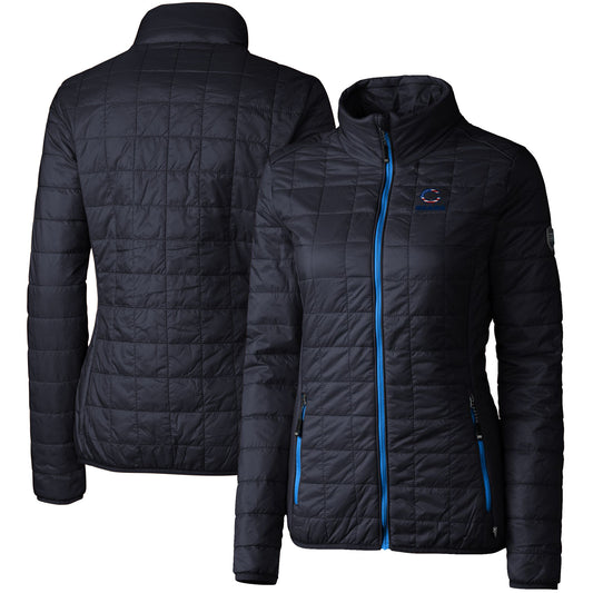 Women's Cutter & Buck Navy Chicago Bears Rainier Full-Zip Puffer Jacket