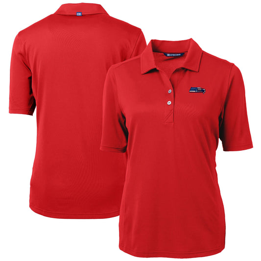 Women's Cutter & Buck Red Seattle Seahawks Virtue Eco Pique Recycled Polo