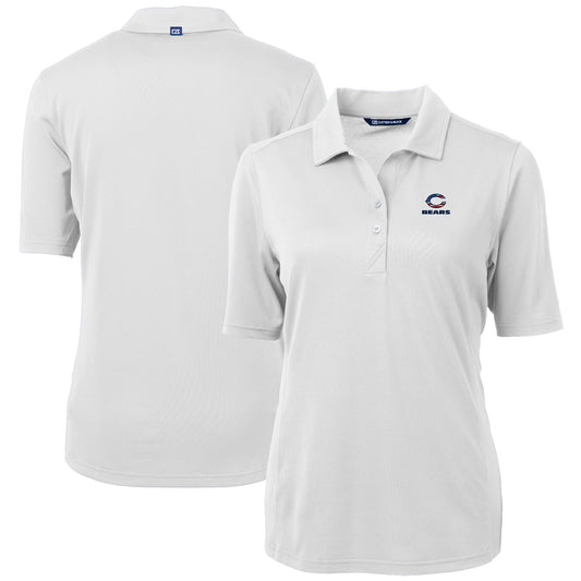 Women's Cutter & Buck White Chicago Bears Americana Virtue Eco Pique Recycled Polo