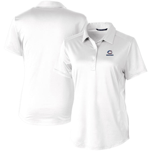 Women's Cutter & Buck White Chicago Bears Americana Prospect Textured Stretch Polo