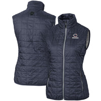Women's Cutter & Buck Navy Chicago Bears Rainier PrimaLoft Eco Full-Zip Puffer Vest