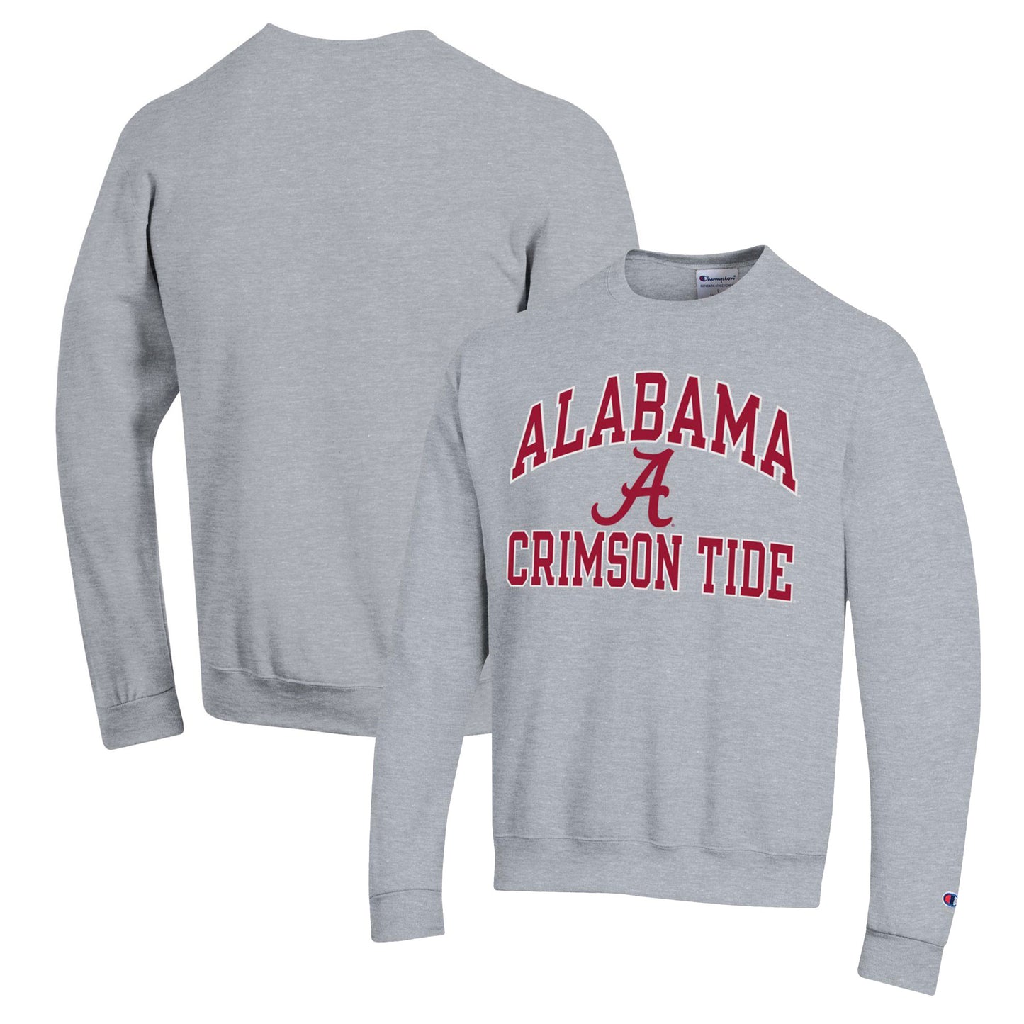 Men's Champion Heather Gray Alabama Crimson Tide High Motor Pullover Sweatshirt