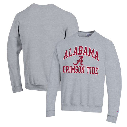 Men's Champion Heather Gray Alabama Crimson Tide High Motor Pullover Sweatshirt