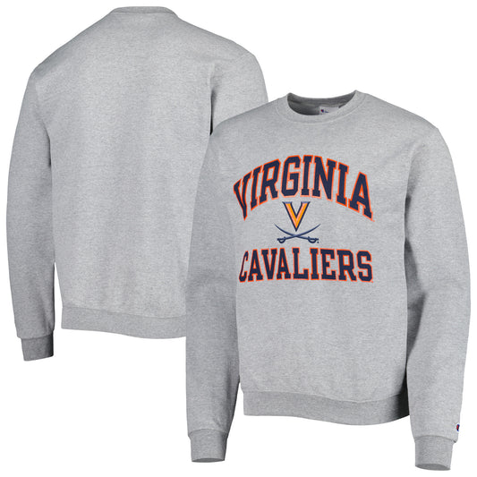 Men's Champion Heather Gray Virginia Cavaliers High Motor Pullover Sweatshirt