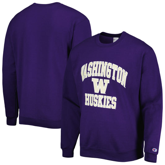 Men's Champion Purple Washington Huskies High Motor Pullover Sweatshirt