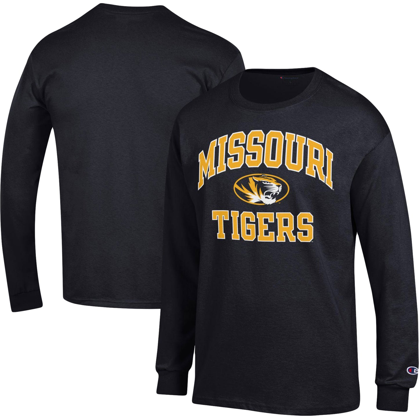 Men's Champion Black Missouri Tigers High Motor Long Sleeve T-Shirt