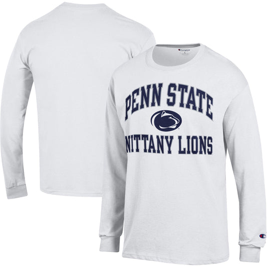 Men's Champion White Penn State Nittany Lions High Motor Long Sleeve T-Shirt