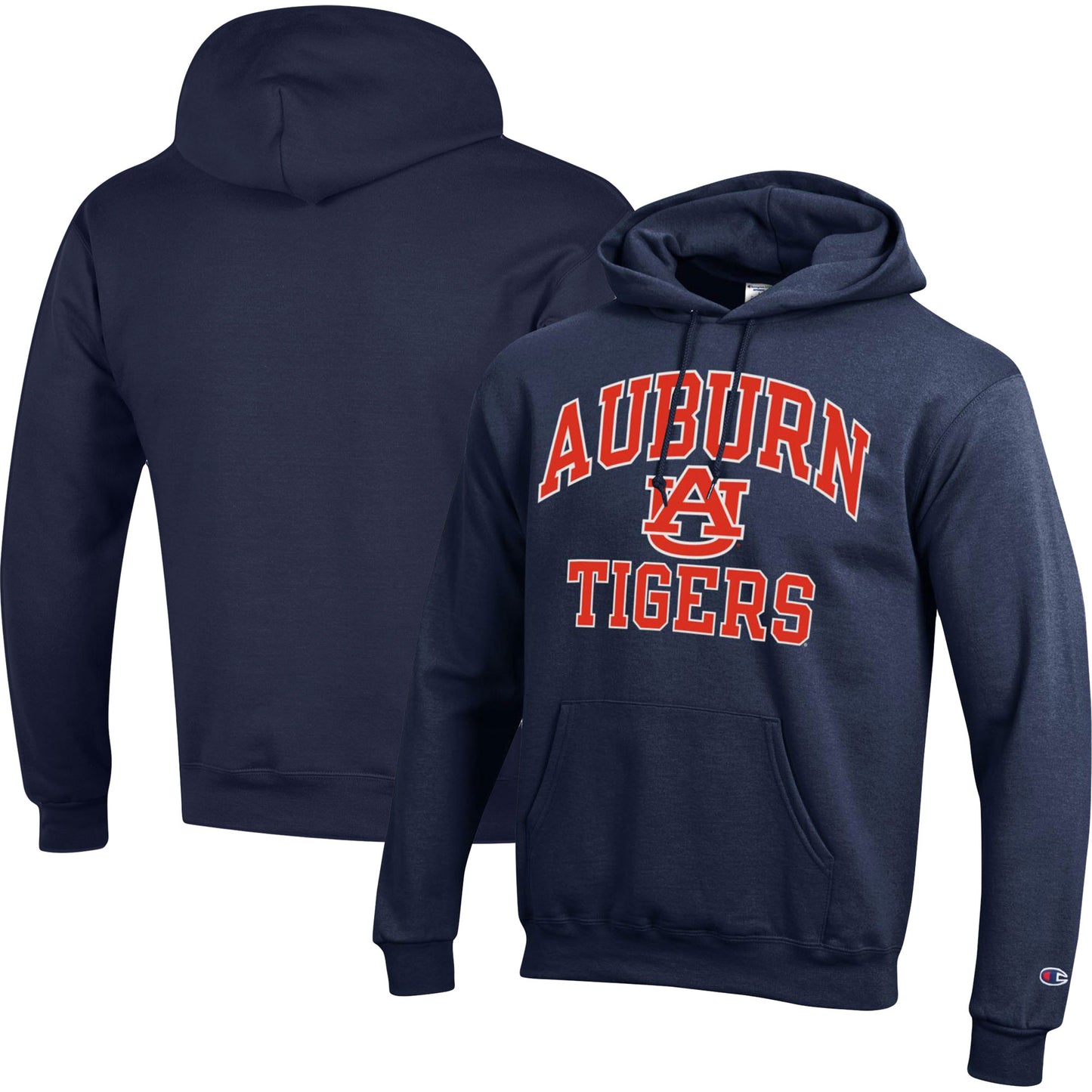 Men's Champion Navy Auburn Tigers High Motor Pullover Hoodie