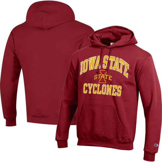 Men's Champion Cardinal Iowa State Cyclones High Motor Pullover Hoodie