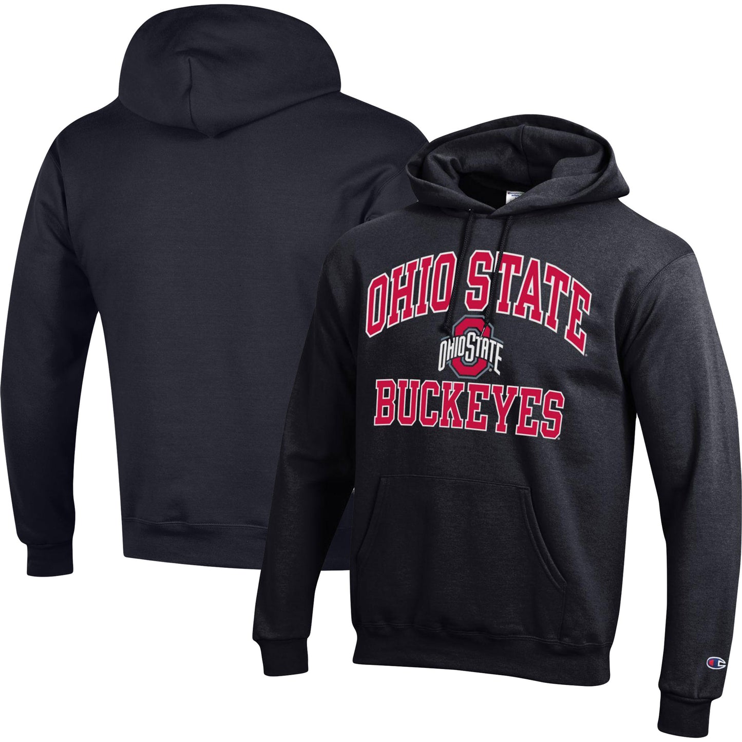 Men's Champion Black Ohio State Buckeyes High Motor Pullover Hoodie