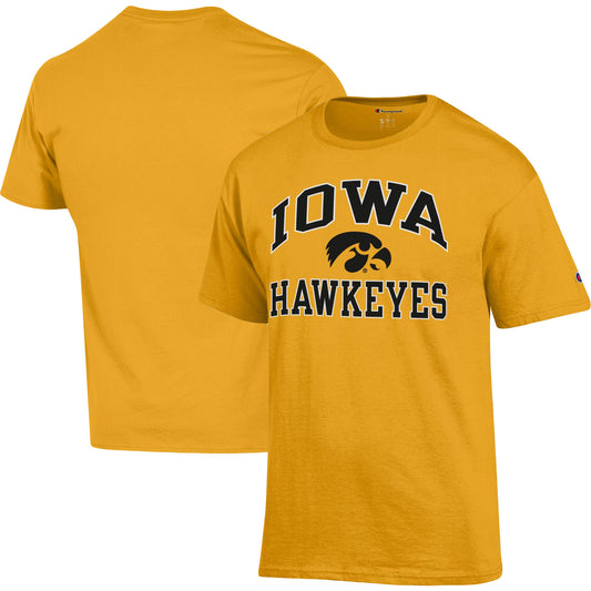 Men's Champion Gold Iowa Hawkeyes High Motor T-Shirt