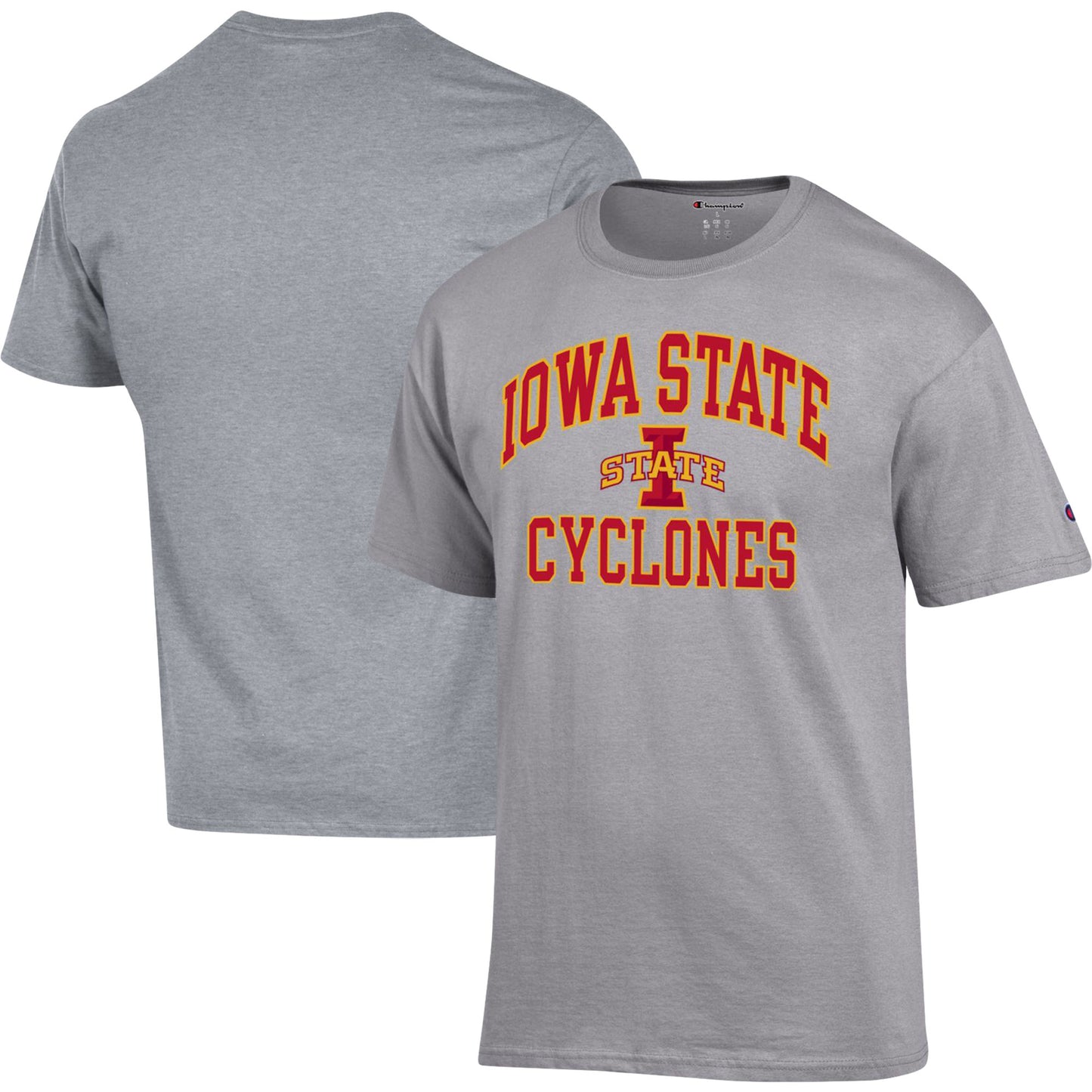 Men's Champion Heather Gray Iowa State Cyclones High Motor T-Shirt