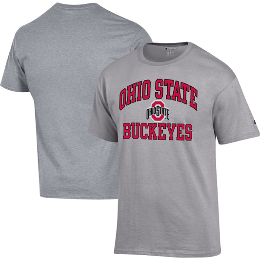 Men's Champion Heather Gray Ohio State Buckeyes High Motor T-Shirt