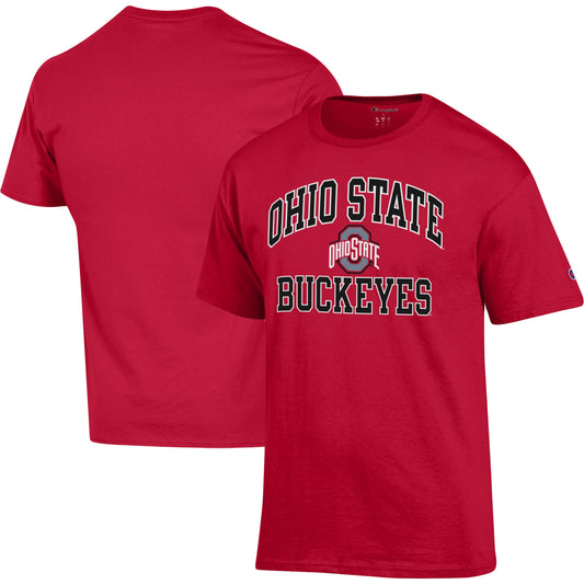 Men's Champion Scarlet Ohio State Buckeyes High Motor T-Shirt