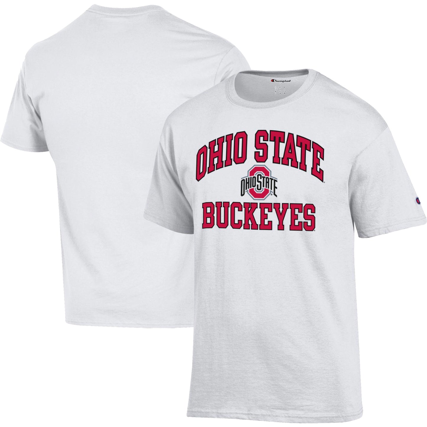 Men's Champion White Ohio State Buckeyes High Motor T-Shirt