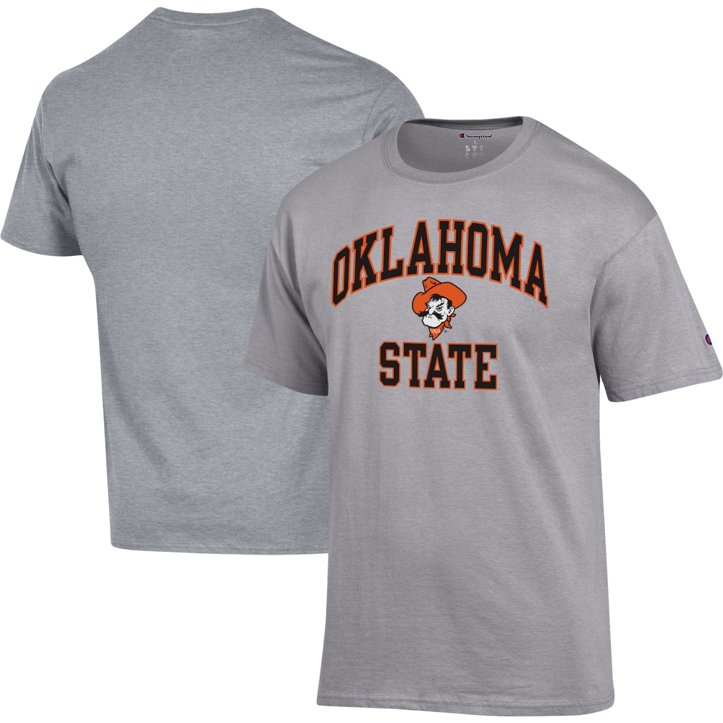 Men's Champion Heather Gray Oklahoma State Cowboys High Motor T-Shirt