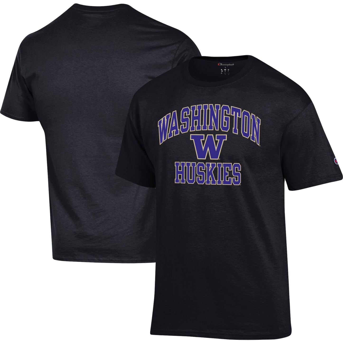 Men's Champion Black Washington Huskies High Motor T-Shirt