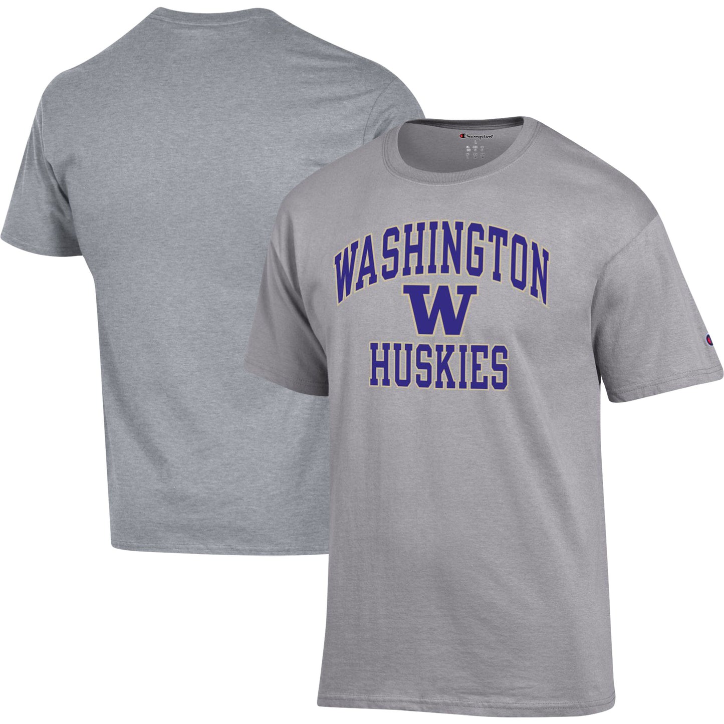 Men's Champion Heather Gray Washington Huskies High Motor T-Shirt