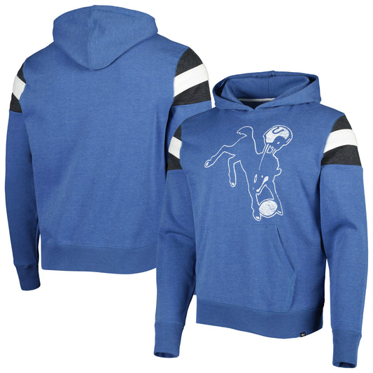 Men's '47 Royal Indianapolis Colts Legacy Premier Nico Pullover Hoodie