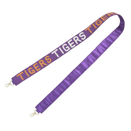 Purple Clemson Tigers Collegiate Beaded Strap