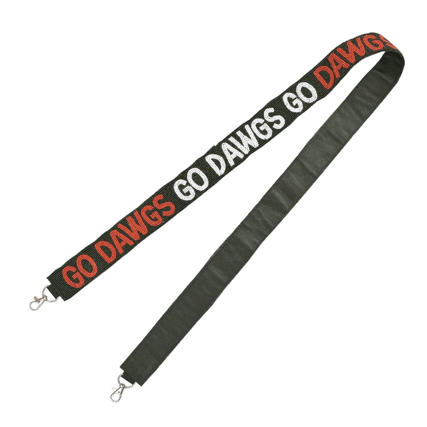Black Georgia Bulldogs Collegiate Beaded Strap