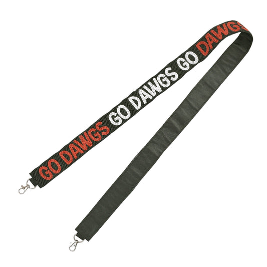 Black Georgia Bulldogs Collegiate Beaded Strap